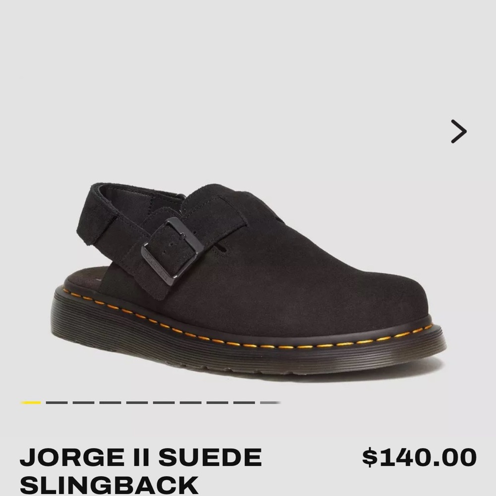 Dr. Martens Black Suede Slingback Sandals